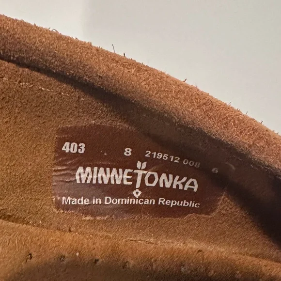Minnetonka Moccasin Leather Kilty Moccs GUC - Picture 7 of 10